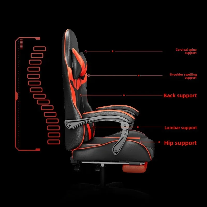 Massage - Krzesło do gier e-sportowych z oświetleniem,